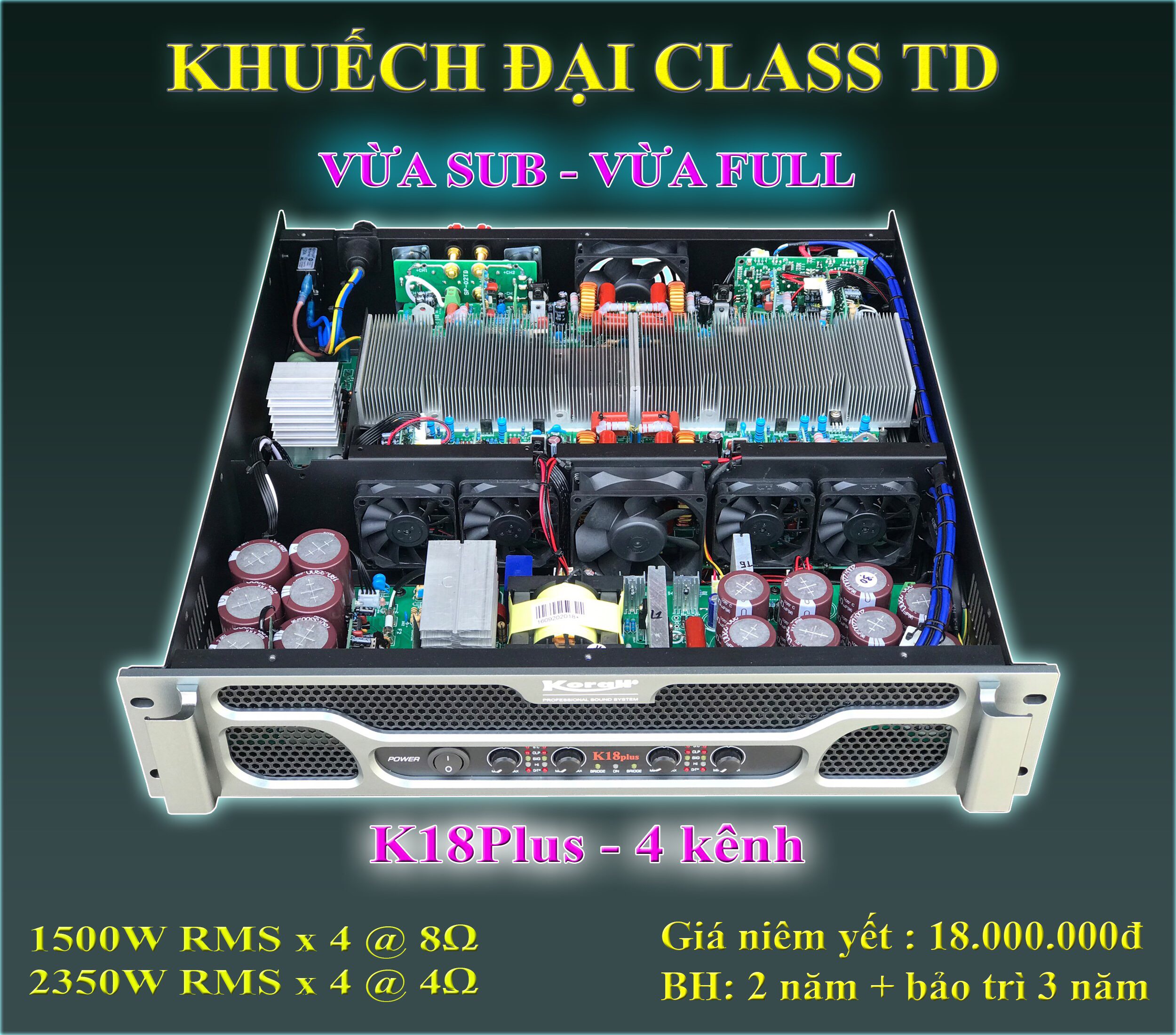 Main công suất Korah K18 Plus